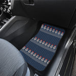 Snowman Knitted Pattern Print Front Car Floor Mats
