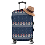 Snowman Knitted Pattern Print Luggage Cover