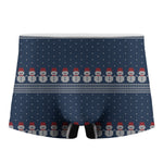 Snowman Knitted Pattern Print Men's Boxer Briefs