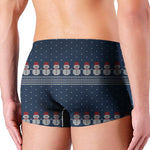 Snowman Knitted Pattern Print Men's Boxer Briefs