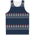 Snowman Knitted Pattern Print Men's Tank Top