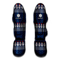 Snowman Knitted Pattern Print Muay Thai Shin Guards