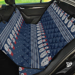 Snowman Knitted Pattern Print Pet Car Back Seat Cover