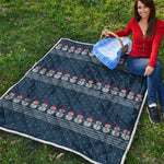 Snowman Knitted Pattern Print Quilt