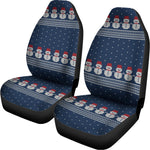 Snowman Knitted Pattern Print Universal Fit Car Seat Covers