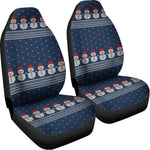 Snowman Knitted Pattern Print Universal Fit Car Seat Covers