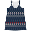 Snowman Knitted Pattern Print Women's Racerback Tank Top