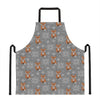 Snowy Fox Knitted Pattern Print Apron