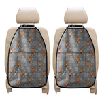 Snowy Fox Knitted Pattern Print Car Seat Organizers