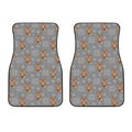 Snowy Fox Knitted Pattern Print Front Car Floor Mats