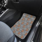Snowy Fox Knitted Pattern Print Front Car Floor Mats