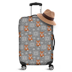 Snowy Fox Knitted Pattern Print Luggage Cover