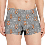 Snowy Fox Knitted Pattern Print Men's Boxer Briefs