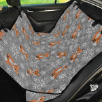 Snowy Fox Knitted Pattern Print Pet Car Back Seat Cover