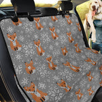 Snowy Fox Knitted Pattern Print Pet Car Back Seat Cover