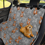 Snowy Fox Knitted Pattern Print Pet Car Back Seat Cover
