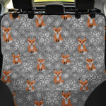 Snowy Fox Knitted Pattern Print Pet Car Back Seat Cover