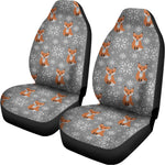 Snowy Fox Knitted Pattern Print Universal Fit Car Seat Covers