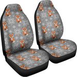 Snowy Fox Knitted Pattern Print Universal Fit Car Seat Covers
