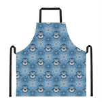 Snowy Penguin Knitted Pattern Print Apron