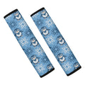 Snowy Penguin Knitted Pattern Print Car Seat Belt Covers
