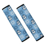 Snowy Penguin Knitted Pattern Print Car Seat Belt Covers