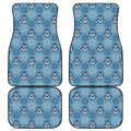 Snowy Penguin Knitted Pattern Print Front and Back Car Floor Mats
