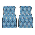 Snowy Penguin Knitted Pattern Print Front Car Floor Mats