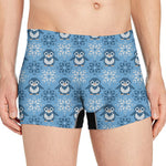 Snowy Penguin Knitted Pattern Print Men's Boxer Briefs
