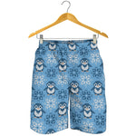 Snowy Penguin Knitted Pattern Print Men's Shorts