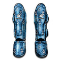 Snowy Penguin Knitted Pattern Print Muay Thai Shin Guards