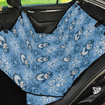 Snowy Penguin Knitted Pattern Print Pet Car Back Seat Cover