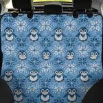 Snowy Penguin Knitted Pattern Print Pet Car Back Seat Cover