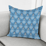 Snowy Penguin Knitted Pattern Print Pillow Cover