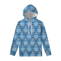 Snowy Penguin Knitted Pattern Print Pullover Hoodie