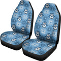 Snowy Penguin Knitted Pattern Print Universal Fit Car Seat Covers
