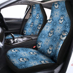Snowy Penguin Knitted Pattern Print Universal Fit Car Seat Covers