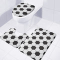 Soccer Ball Print 3 Piece Bath Mat Set