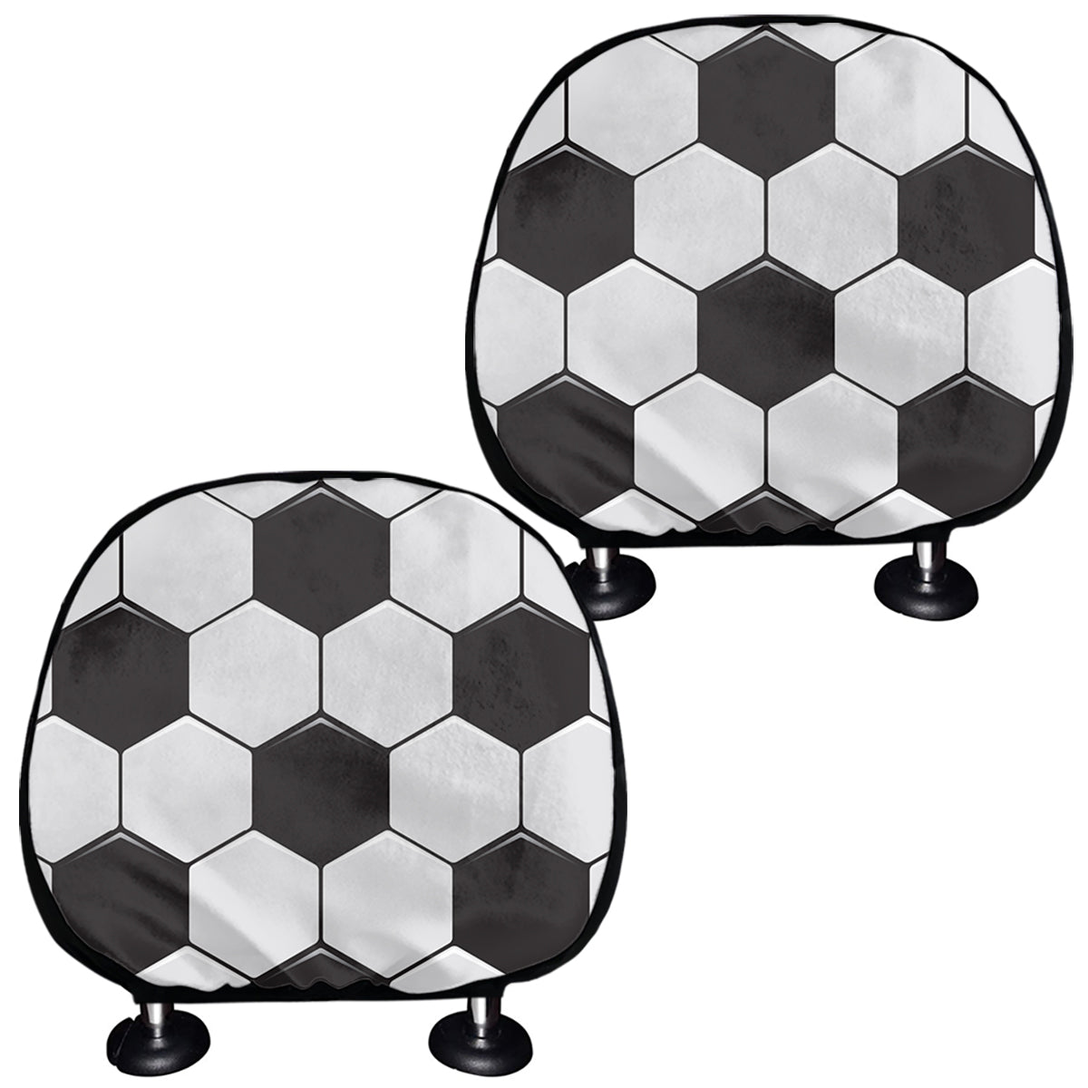 Soccer Ball Print Car Headrest Covers