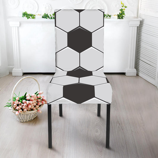 Soccer Ball Print Dining Chair Slipcover