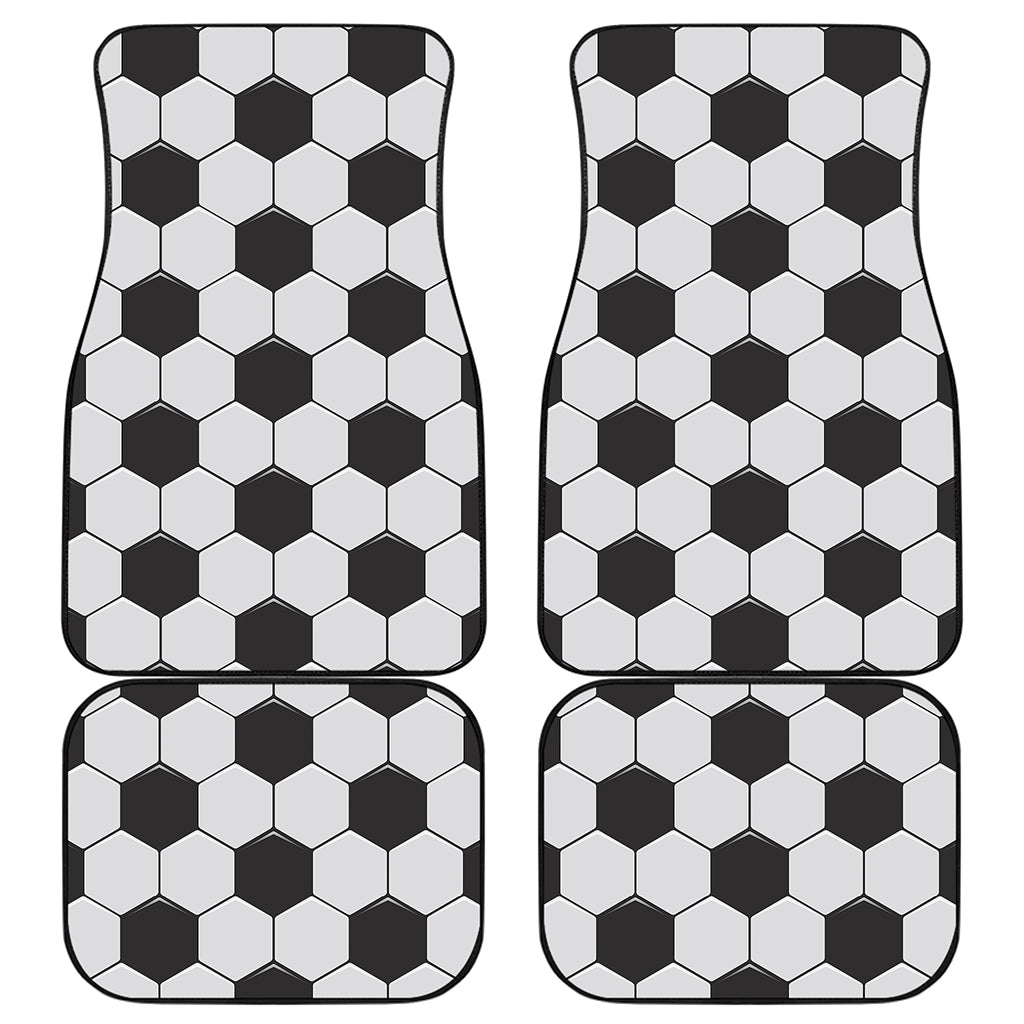 Soccer Ball Print Front and Back Car Floor Mats