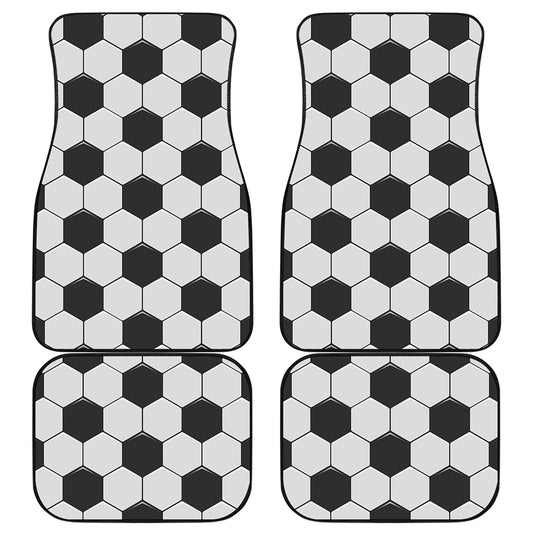 Soccer Ball Print Front and Back Car Floor Mats