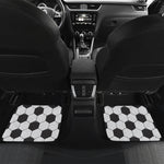 Soccer Ball Print Front and Back Car Floor Mats
