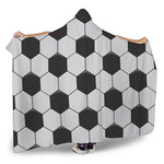 Soccer Ball Print Hooded Blanket