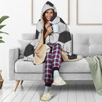 Soccer Ball Print Hooded Blanket