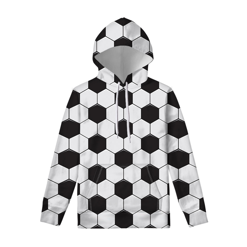 Soccer Ball Print Pullover Hoodie