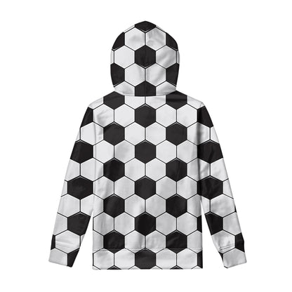 Soccer Ball Print Pullover Hoodie