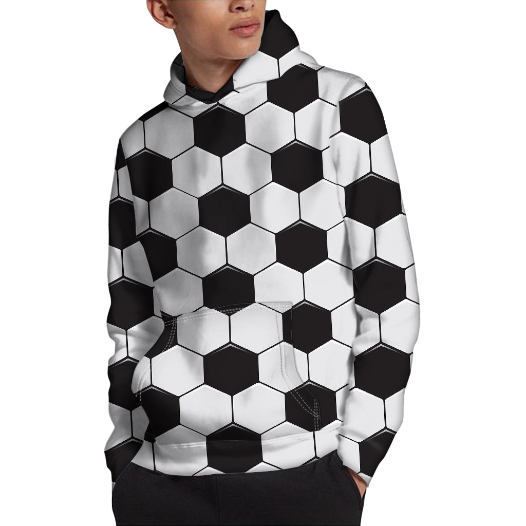 Soccer Ball Print Pullover Hoodie