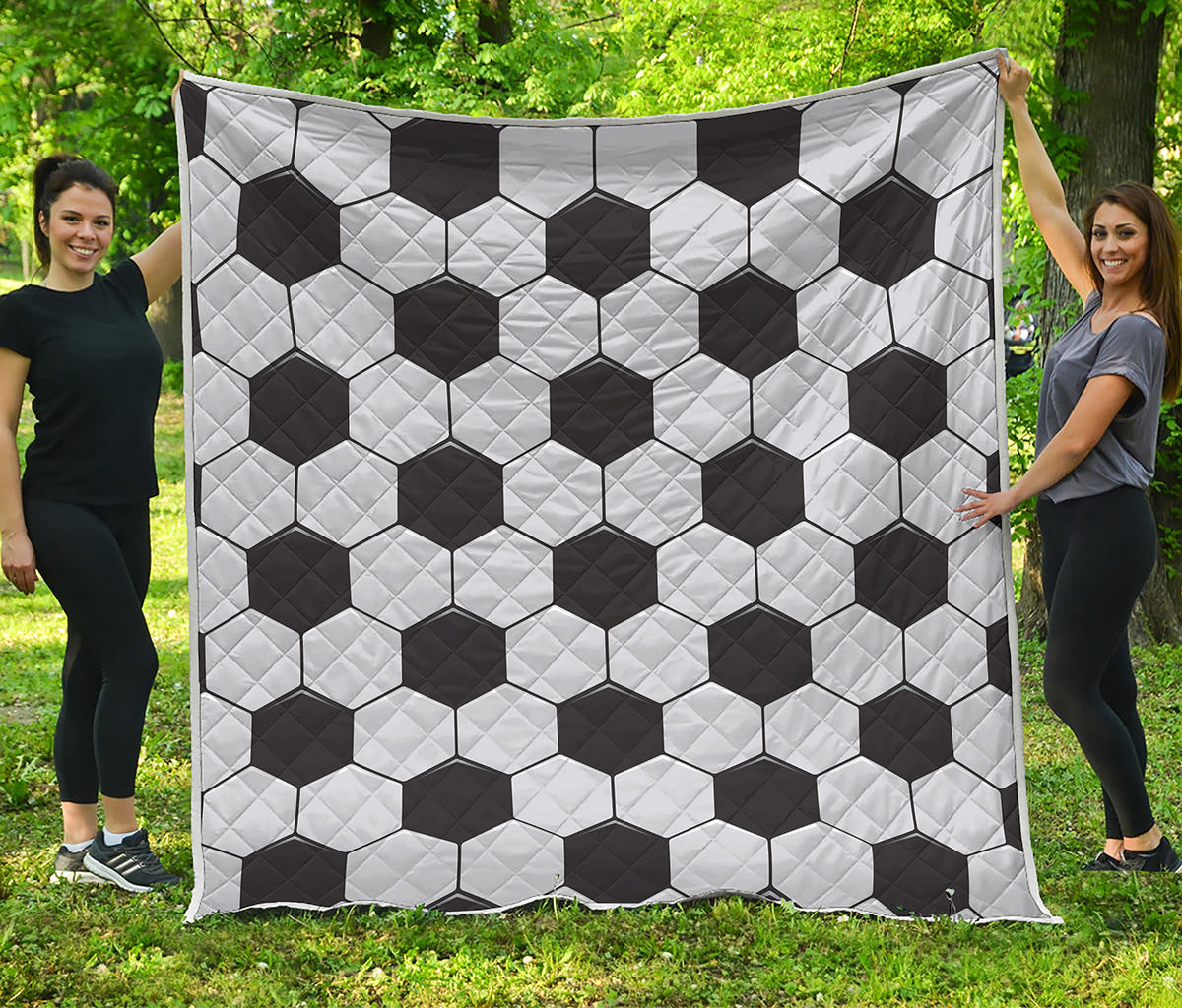 Soccer Ball Print Quilt