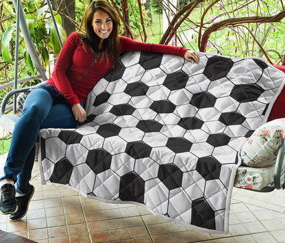 Soccer Ball Print Quilt